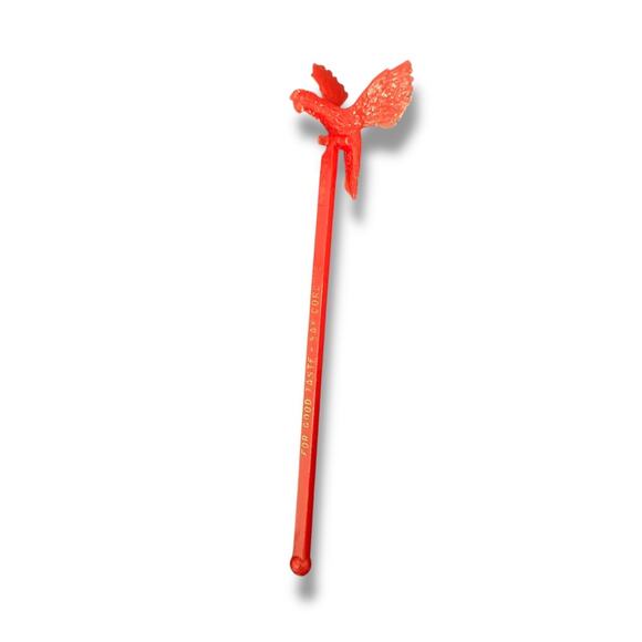 Vintage Corby’s Red Parrot Swizzle Stick Barware Cocktail Stirrer 1960s Promo - Picture 6 of 6